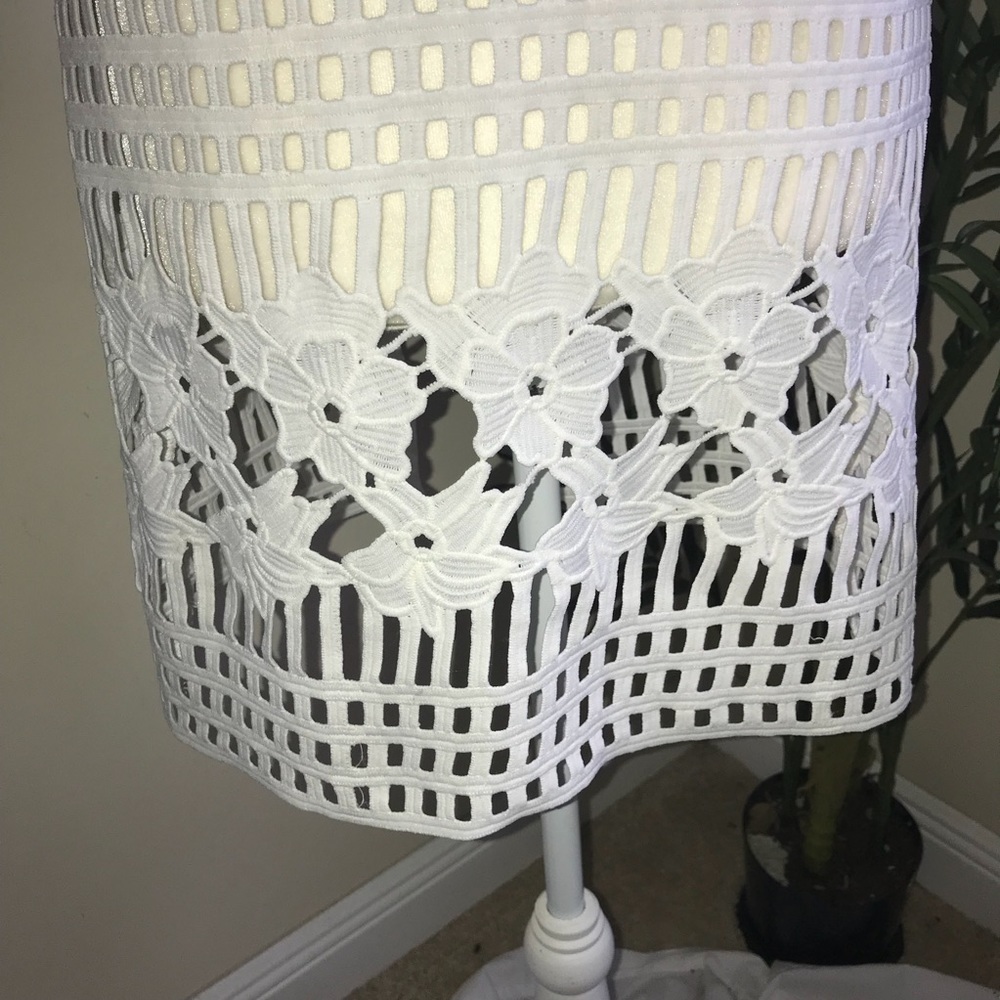 Feratelli Long Off White Cut Out Womens White Cardigan S* - Picture 6 of 7